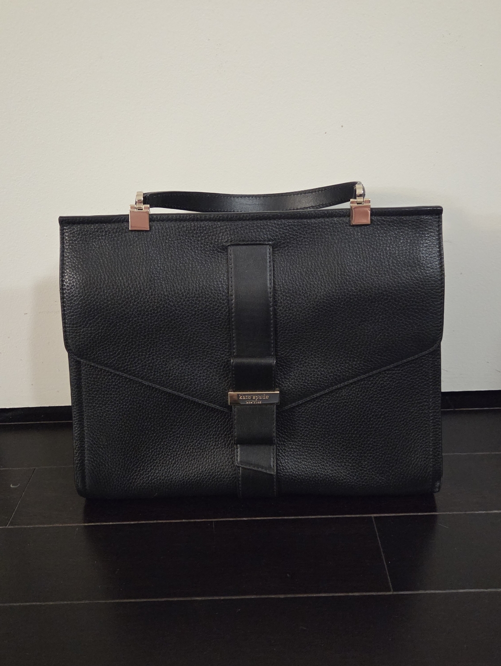 Kate Spade Black Rosaline Bow Top Handle Bag